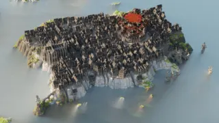 У игроков Minecraft ушло три года, чтобы построить готический фэнтезийный город на острове